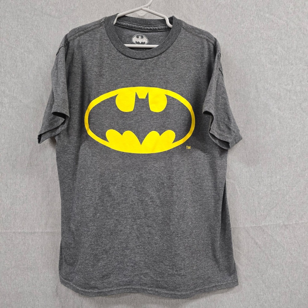 Batman DC T-Shirt Kids L Gray/Black Short Sleeve Marvel